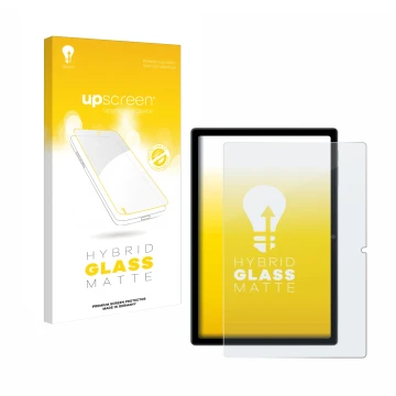 Face avant d’un emballage produit avec le logo de la marque upscreen. À côté, l’appareil Blackview Tab 15 Pro 10.5