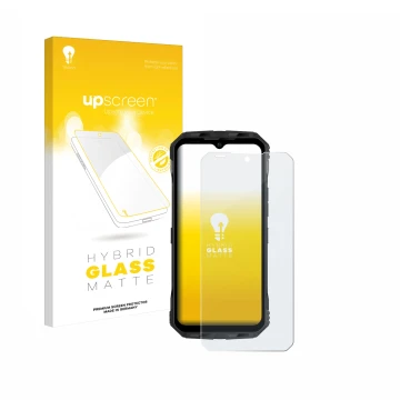 Face avant d’un emballage produit avec le logo de la marque upscreen. À côté, l’appareil Doogee V30 est représenté avec la pro