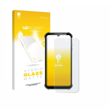 Face avant d’un emballage produit avec le logo de la marque upscreen. À côté, l’appareil Oukitel WP22 est représenté avec la p