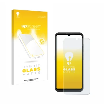 Face avant d’un emballage produit avec le logo de la marque upscreen. À côté, l’appareil Ulefone Armor 17 Pro est représenté a