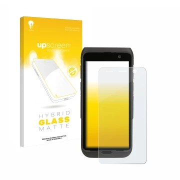 Face avant d’un emballage produit avec le logo de la marque upscreen. À côté, l’appareil Honeywell CT47 est représenté avec la