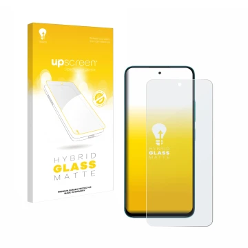 Face avant d’un emballage produit avec le logo de la marque upscreen. À côté, l’appareil Xiaomi Poco M6 Pro 5G est représenté 