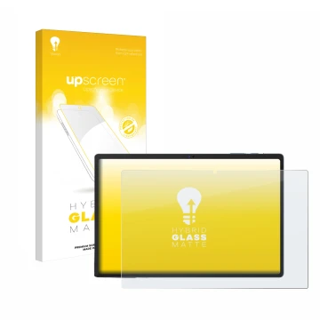 Face avant d’un emballage produit avec le logo de la marque upscreen. À côté, l’appareil Oukitel OKT3 est représenté avec la p