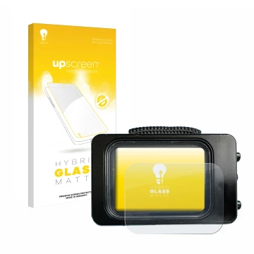 Face avant d’un emballage produit avec le logo de la marque upscreen. À côté, l’appareil Divesoft Freedom dive computer est re