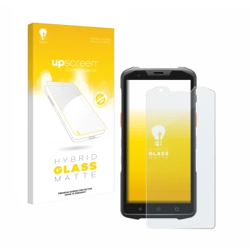 Face avant d’un emballage produit avec le logo de la marque upscreen. À côté, l’appareil Sunmi L2s Pro est représenté avec la 