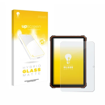 Face avant d’un emballage produit avec le logo de la marque upscreen. À côté, l’appareil Blackview Active 6 est représenté ave