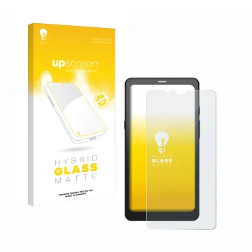 Face avant d’un emballage produit avec le logo de la marque upscreen. À côté, l’appareil Boox Palma est représenté avec la pro