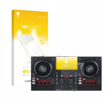 Face avant d’un emballage produit avec le logo de la marque upscreen. À côté, l’appareil Numark Mixstream Pro+ est représenté 