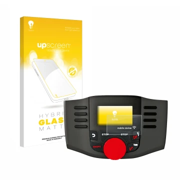 Face avant d’un emballage produit avec le logo de la marque upscreen. À côté, l’appareil Märklin Mobile Station WLAN 60667 est