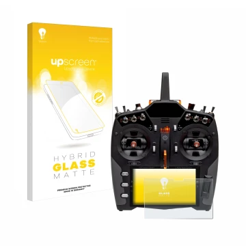 Face avant d’un emballage produit avec le logo de la marque upscreen. À côté, l’appareil Spektrum NX20 est représenté avec la 