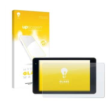 Face avant d’un emballage produit avec le logo de la marque upscreen. À côté, l’appareil YoloLiv YoloBox Pro est représenté av