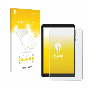 Face avant d’un emballage produit avec le logo de la marque upscreen. À côté, l’appareil Doogee T20 Mini est représenté avec l