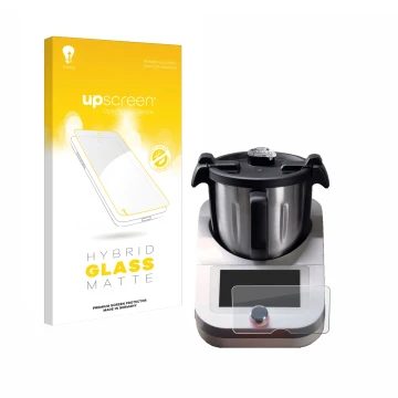 Face avant d’un emballage produit avec le logo de la marque upscreen. À côté, l’appareil Ufesa TotalChef RK7 est représenté av