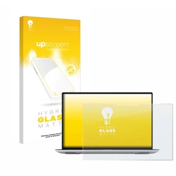 Face avant d’un emballage produit avec le logo de la marque upscreen. À côté, l’appareil Dell Precision 5480 Touch est représe