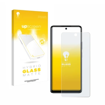 Face avant d’un emballage produit avec le logo de la marque upscreen. À côté, l’appareil Infinix Hot 40 Pro est représenté ave