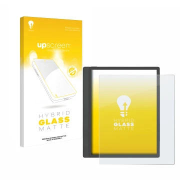 Face avant d’un emballage produit avec le logo de la marque upscreen. À côté, l’appareil Boox Tab Ultra C Pro est représenté a
