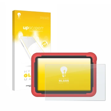 Face avant d’un emballage produit avec le logo de la marque upscreen. À côté, l’appareil Launch X-431 ProV5 2023 (10,1