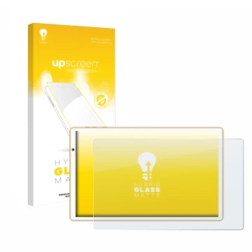 Face avant d’un emballage produit avec le logo de la marque upscreen. À côté, l’appareil Facetel Q3 est représenté avec la pro