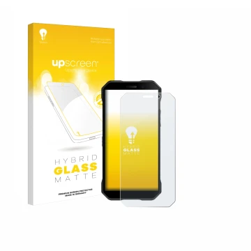 Face avant d’un emballage produit avec le logo de la marque upscreen. À côté, l’appareil Doogee S61 Pro est représenté avec la