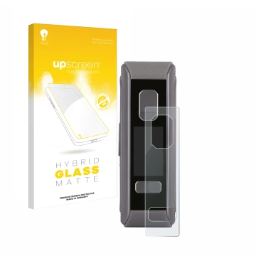 Face avant d’un emballage produit avec le logo de la marque upscreen. À côté, l’appareil GeekVape Aegis Max2 / Max100 est repr