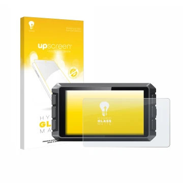 Face avant d’un emballage produit avec le logo de la marque upscreen. À côté, l’appareil Creality Sonic Pad est représenté ave