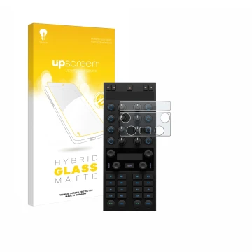 Face avant d’un emballage produit avec le logo de la marque upscreen. À côté, l’appareil Native Instruments Traktor Kontrol X1