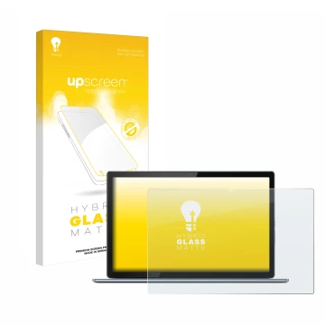 Face avant d’un emballage produit avec le logo de la marque upscreen. À côté, l’appareil Lenovo IdeaPad Duet 5i Gen 8 12