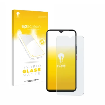 Face avant d’un emballage produit avec le logo de la marque upscreen. À côté, l’appareil Gigaset GS5 PRO SE est représenté ave