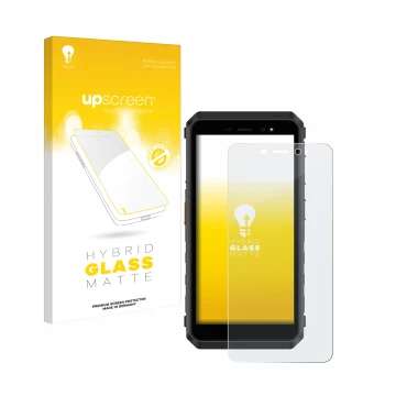 Face avant d’un emballage produit avec le logo de la marque upscreen. À côté, l’appareil Ulefone Power Armor X11 Pro est repré