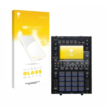 Face avant d’un emballage produit avec le logo de la marque upscreen. À côté, l’appareil KORG KAOSS Replay est représenté avec