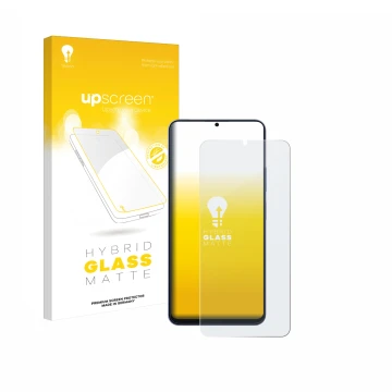 Face avant d’un emballage produit avec le logo de la marque upscreen. À côté, l’appareil Blackview Color 8 est représenté avec