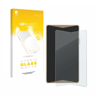 Face avant d’un emballage produit avec le logo de la marque upscreen. À côté, l’appareil ELLIPAL Titan 2.0 Cold Wallet est rep