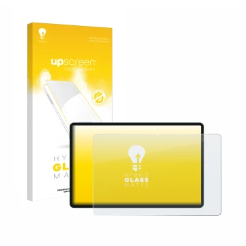 Face avant d’un emballage produit avec le logo de la marque upscreen. À côté, l’appareil Teclast P50 est représenté avec la pr