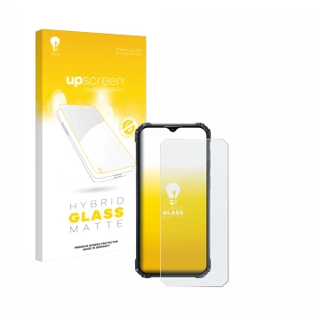 Face avant d’un emballage produit avec le logo de la marque upscreen. À côté, l’appareil Oukitel WP36 est représenté avec la p