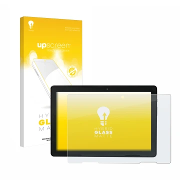 Face avant d’un emballage produit avec le logo de la marque upscreen. À côté, l’appareil MEDION E10900 10