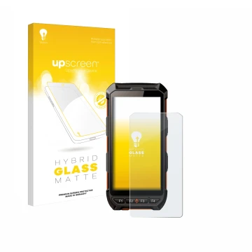 Face avant d’un emballage produit avec le logo de la marque upscreen. À côté, l’appareil iDTronic C9 RED est représenté avec l