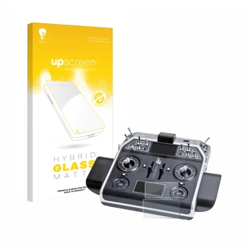 Face avant d’un emballage produit avec le logo de la marque upscreen. À côté, l’appareil Graupner MC-28 est représenté avec la