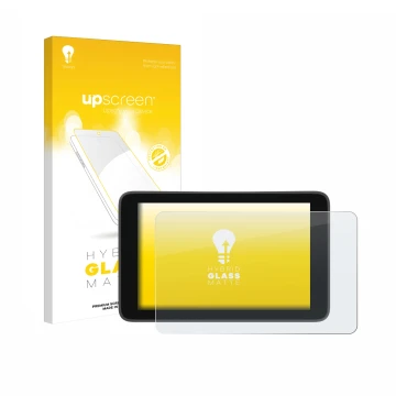 Face avant d’un emballage produit avec le logo de la marque upscreen. À côté, l’appareil YoloLiv YoloBox Ultra est représenté 