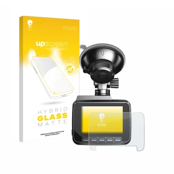 Face avant d’un emballage produit avec le logo de la marque upscreen. À côté, l’appareil Azdome IT-G63D est représenté avec la