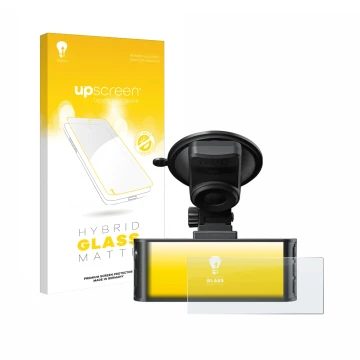 Face avant d’un emballage produit avec le logo de la marque upscreen. À côté, l’appareil Redtiger F7NS 4K est représenté avec 