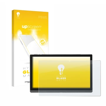 Face avant d’un emballage produit avec le logo de la marque upscreen. À côté, l’appareil Mesawo MES-B1 14.1