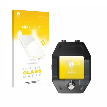 Face avant d’un emballage produit avec le logo de la marque upscreen. À côté, l’appareil Shure GLXD16+ est représenté avec la 