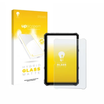 Face avant d’un emballage produit avec le logo de la marque upscreen. À côté, l’appareil Ulefone Armor Pad 3 Pro est représent