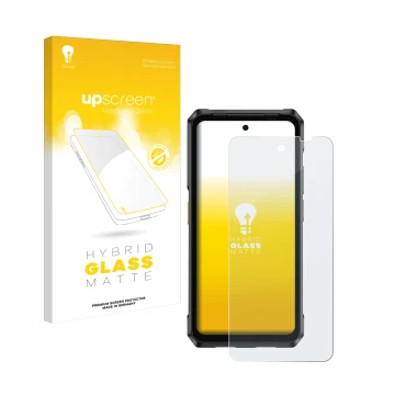 Face avant d’un emballage produit avec le logo de la marque upscreen. À côté, l’appareil Ulefone Armor 26 Ultra est représenté