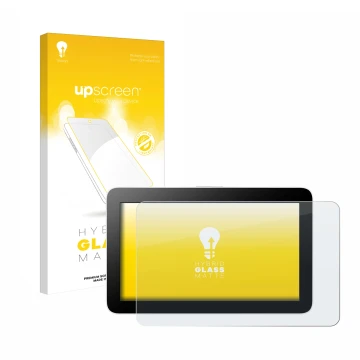 Face avant d’un emballage produit avec le logo de la marque upscreen. À côté, l’appareil Wacom One 12 est représenté avec la p