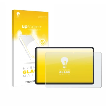 Face avant d’un emballage produit avec le logo de la marque upscreen. À côté, l’appareil Blackview Tab 90 WiFi est représenté 