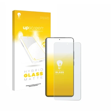 Face avant d’un emballage produit avec le logo de la marque upscreen. À côté, l’appareil Xiaomi Poco F6 Pro est représenté ave