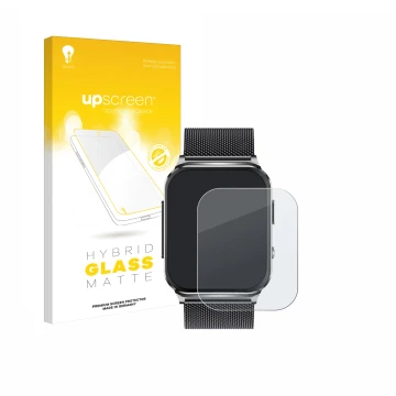 Face avant d’un emballage produit avec le logo de la marque upscreen. À côté, l’appareil Kardena Care Pro 2 (rectangulaire) es