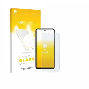 Face avant d’un emballage produit avec le logo de la marque upscreen. À côté, l’appareil Oppo A79 5G est représenté avec la pr