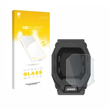 Face avant d’un emballage produit avec le logo de la marque upscreen. À côté, l’appareil Casio G-Shock GBD-200 est représenté 